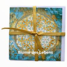 Karte mit Schleife und Umschlag, Blume des Lebens von Natalias ART
