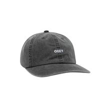 Obey Pigment Black Bold 6 Panel Strapback Cap Unisex schwarz von OBEY