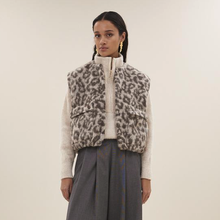 By-Bar Maggie Leo Jacket Damen Wolle Weste leo print von by-bar