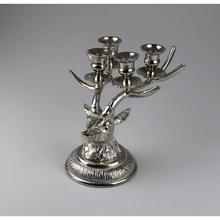 Hirsch Kerzenhalter silber Alu 24x26 von CHILLISY HOME