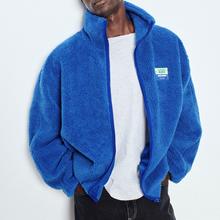 American Vintage Indigo Hoktown Teddyfleece Jacke Herren blau von American Vintage