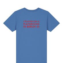 Kids T- Shirt "I Played on a Playground in Berlin", Blue von Heipl Berlin