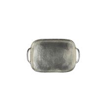 Tablett Silber Look, oval 31x20 cm von Mars & More