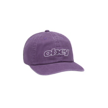 Obey Pigment Outline Delta 6 Panel SB Cap Purple Unisex Mütze lila von OBEY