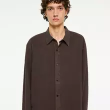 Elvine Ossian Shirt Tencel Hemd dark coffee Herren dunkelbraun von ELVINE