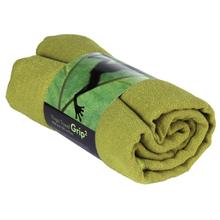 Yogatuch GRIP ² Yoga Towel mit Antirutschnoppen olive von Bodhi