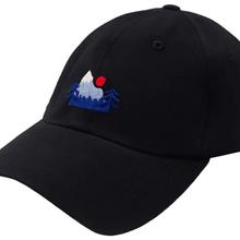 Baseball Cap Schwarz Berge von Kabak