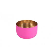 Windlicht Pink Nudegold, S, Madras von Gift Company