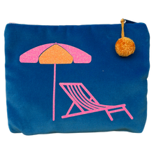 Frau Heidelberg Kosmetiktasche „Strand“ M blau  von Frau Heidelberg