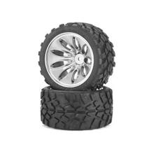 1:10 Reif.-/Felgen Set Truggy Chrom von Carson