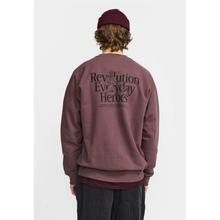Revolution Printed Crewneck Dustpurple Everyday Heroes Pullover Herren bordeaux von Revolution