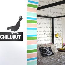 CHILLOUT LOUNGE Wandsticker Schriftzug Relax Yolo 