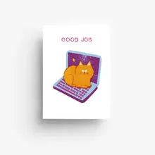 Good Job Postkarte von jungwiealt von jungwiealt