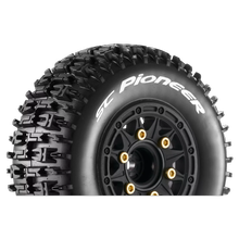 Louise RC - SC-PIONEER - 1-10 Short Course Tire Set - Mounted - Soft - Black Wheels - Removable 1-10 SC Hex - 12, 14, 17mm von Louise