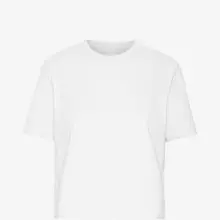 Colorful Standard Organic Boxy Crop Tee Optical White Damen T-Shirt weiß von Colorful Standard