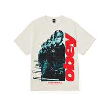 Obey Love Is Brutal T-Shirt Vintage White Herren Shirt Print weiß von OBEY