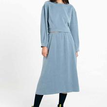 Suite13Lab Ferro Skirt Blue Gray Damen Midirock Lyocell graublau von Suite 13