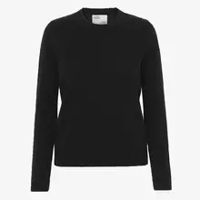 Colorful Standard  Women Classic Merino Wool Crew Deep Black Damen schwarz von Colorful Standard