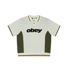 Obey Sport Polo Sweater Short Sleeve Herren T-Shirt unbleached Off-White von OBEY