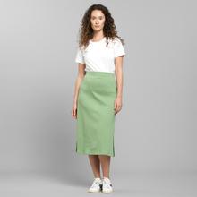 Dedicated Kvarnvik Rib Skirt Rock Damen sea green grün von Dedicated