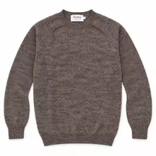 Harley of Scotland Shetland-Pullover Herren Hellbraun meliert von Harley of Scotland