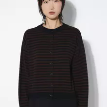 Rita Row Lynn Cardigan Strickjacke gestreift Damen braun von Rita Row