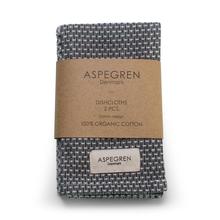 Abwaschtücher 2er Set "Waffle" Black von Aspegren Denmark von Aspegren Denmark