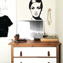 Twiggy 60's Retro Wandtattoo VinylART Popart  von Urban ART Berlin
