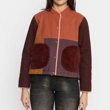 Selfhood Quilted Patchwork Jacket Orange Damen Steppjacke rost von Selfhood