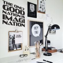 IMAGINATION | NATION Wandsticker Zitat Spruch TYPO 