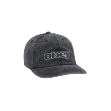 Obey Pigment Outline Delta 6 Panel SB Cap Black Unisex Mütze schwarz von OBEY