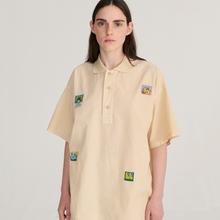Bobo Choses Labelled Oversized Polo Shirt Damen off white weiß von Bobo Choses