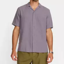 Revolution Darkpurple Kurzarm Cuban Shirt Hemd Herren lila von Revolution