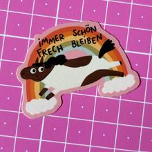 Sticker Frech Bleiben von Slinga Illustration von Slinga Illustration