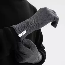 MELA Unisex Strick Handschuhe RISHI anthrazit melange von MELA