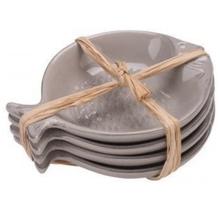 Schale Fisch Boathouse 4er Set, Farbe Sandstone von Gift Company