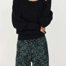 SKFK Ibar GOTS Sweater Damen Pullover Bio Baumwolle schwarz von SKFK