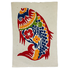 Grußkarte – Fisch bunt von Bhaktapur/UNICEF