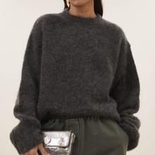 By-Bar Vasile Pullover Moss Brown Damen Mohair braun von by-bar