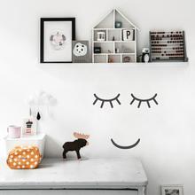 Wandsticker SLEEPY EYES SMILE Wimpern Wandtattoo  von Urban ART Berlin