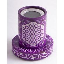 Siebgefäß - Blume des Lebens Stövchen, lila