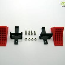 1:14 Hemmschuhe rot mit Halter schwarz 2Stück von thicon