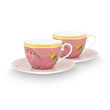 Cappuccino Tassen + Untertassen 2er Set La Majorelle  von Pip Studio