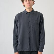 Cleptomanicx Blue Graphite Oversized Easy Shirt Hemd Herren grau von Cleptomanicx