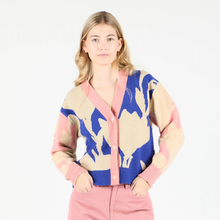 WEMOTO Cardigan Damen Strickjacke pink-blau von WEMOTO