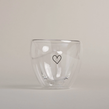 Glas | Doppelwandiges Herzglas - 200ml von Eulenschnitt