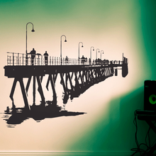 Sommer Wandtattoo ABENDS AM HAFEN PIER Wandtattoo VinylART Wall Art Hafenkai von Urban ART Berlin
