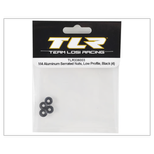 M4 Aluminum Serrated Nuts, Low Profile, Black (4) von Team Losi Racing