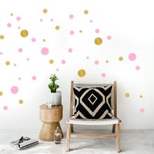Wandsticker Punkte Bunt | 50 Konfetti Dots 